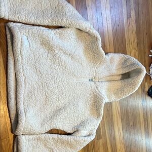 Cozy White Sherpa Hoodie